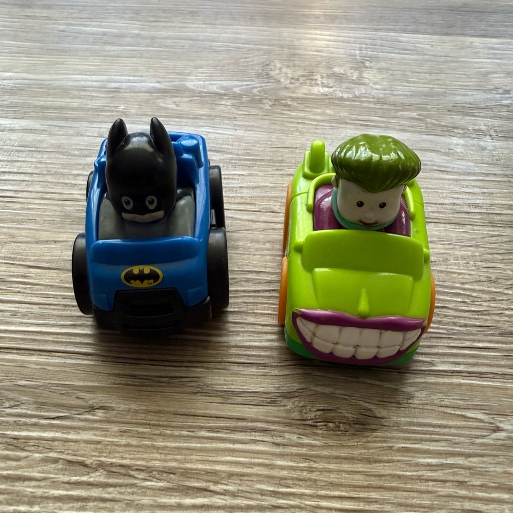 2/$20 Little People Batmobile & Jokermobile Wheelies - Picture 1 of 5